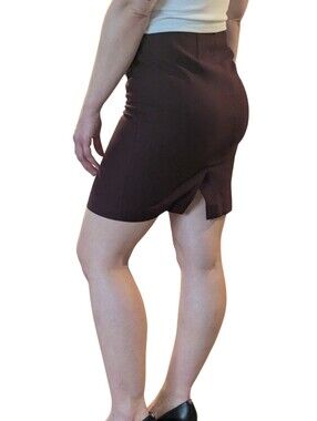LOFT Burgundy High Waist Mini Pencil Skirt 00 Petite
